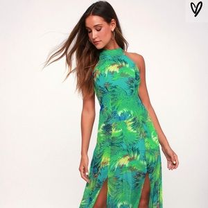 Lulus Tropical print maxi dress